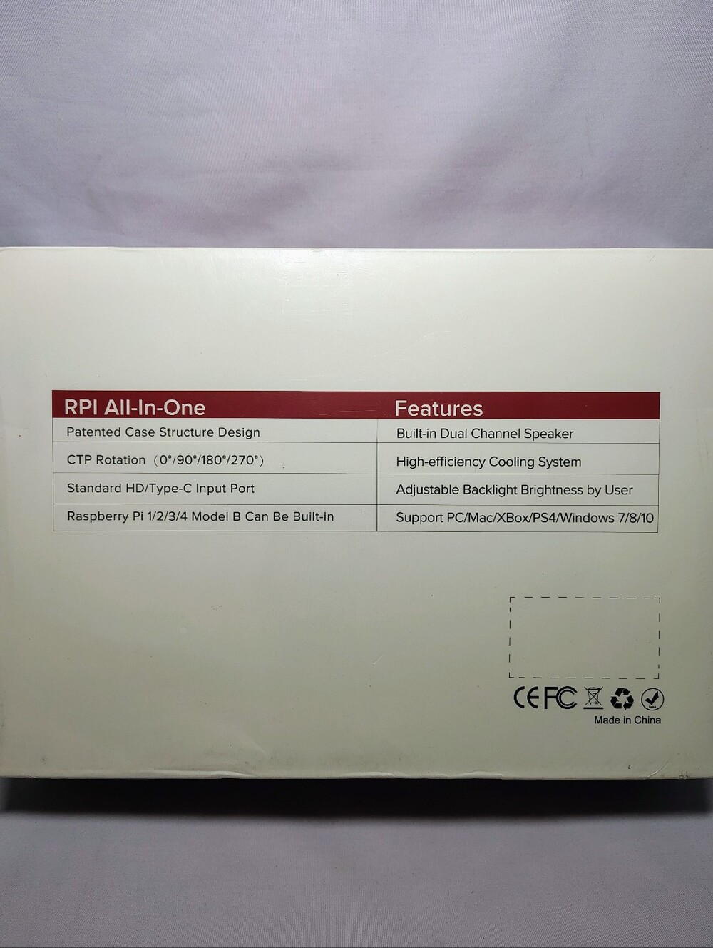 UPERFECT 10.1" Touchscreen Monitor HDMI Portable Screen for Raspberry Pi 1/2/3/4 - Picture 5 of 6